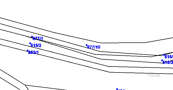 Parcela st. 877/10 v KÚ Labská, Katastrální mapa