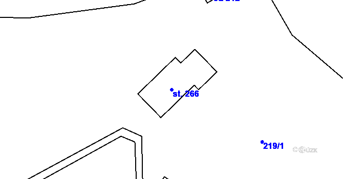 Parcela st. 266 v KÚ Labská, Katastrální mapa