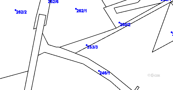 Parcela st. 253/3 v KÚ Přední Labská, Katastrální mapa