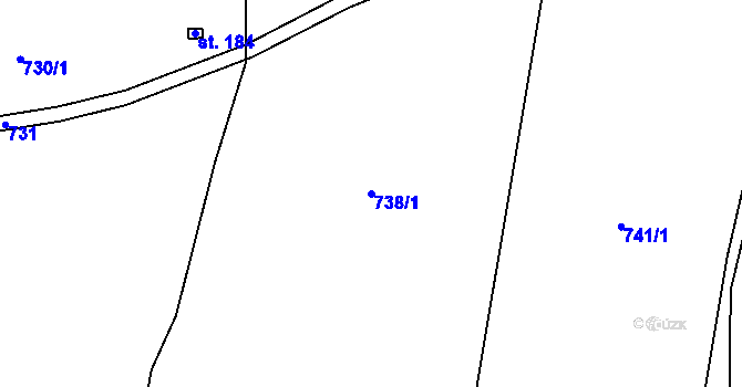 Parcela st. 738/1 v KÚ Přední Labská, Katastrální mapa