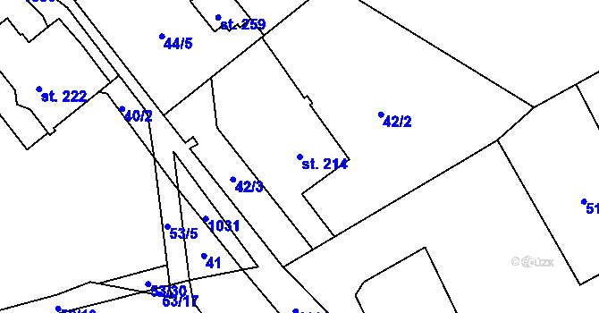 Parcela st. 214 v KÚ Špindlerův Mlýn, Katastrální mapa