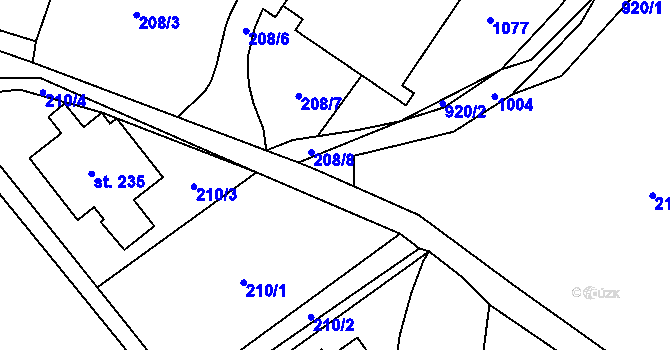 Parcela st. 211/3 v KÚ Špindlerův Mlýn, Katastrální mapa