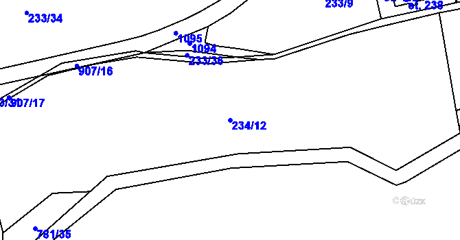 Parcela st. 234/12 v KÚ Špindlerův Mlýn, Katastrální mapa
