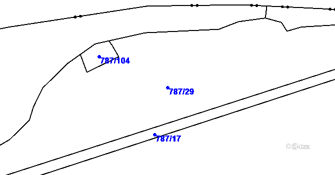 Parcela st. 787/29 v KÚ Špindlerův Mlýn, Katastrální mapa
