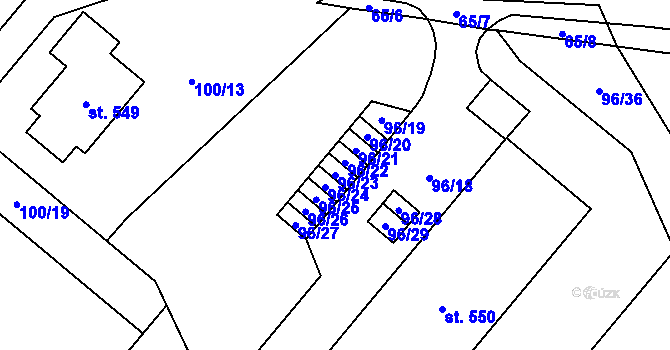 Parcela st. 96/23 v KÚ Špindlerův Mlýn, Katastrální mapa
