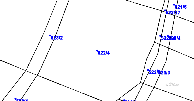 Parcela st. 522/4 v KÚ Štáblovice, Katastrální mapa