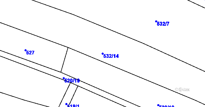 Parcela st. 532/14 v KÚ Štáblovice, Katastrální mapa