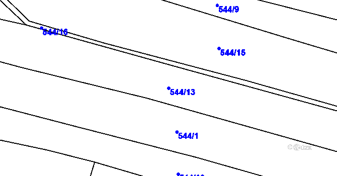 Parcela st. 544/13 v KÚ Štáblovice, Katastrální mapa