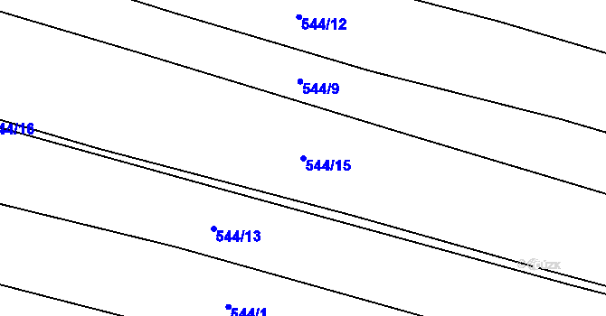 Parcela st. 544/15 v KÚ Štáblovice, Katastrální mapa