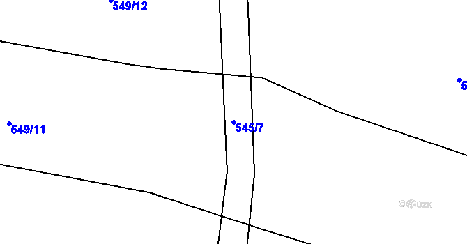 Parcela st. 545/7 v KÚ Štáblovice, Katastrální mapa