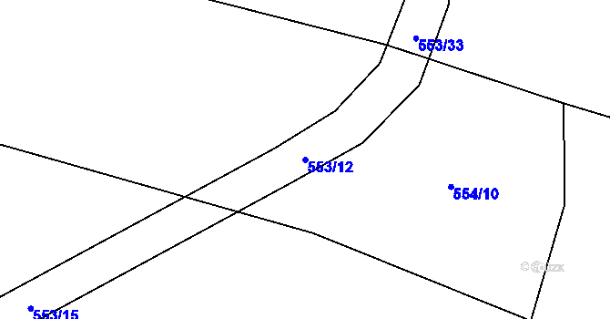 Parcela st. 553/12 v KÚ Štáblovice, Katastrální mapa