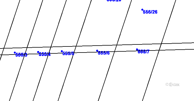 Parcela st. 555/6 v KÚ Štáblovice, Katastrální mapa
