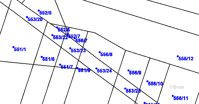 Parcela st. 556/8 v KÚ Štáblovice, Katastrální mapa