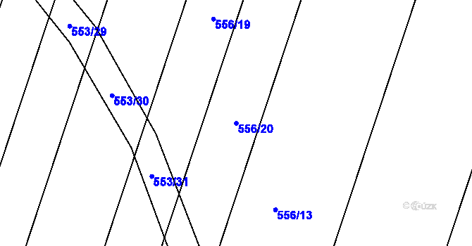 Parcela st. 556/20 v KÚ Štáblovice, Katastrální mapa
