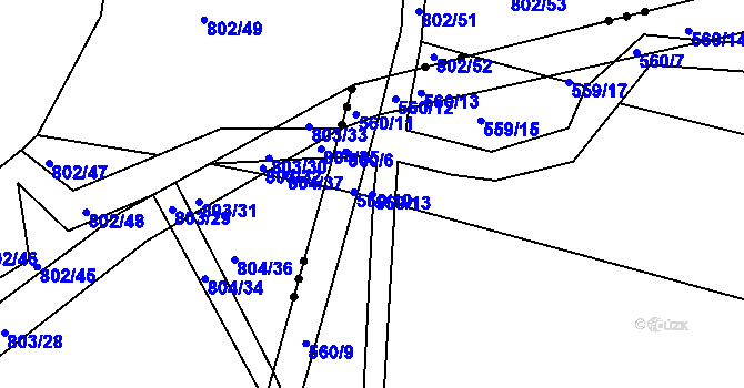 Parcela st. 559/13 v KÚ Štáblovice, Katastrální mapa