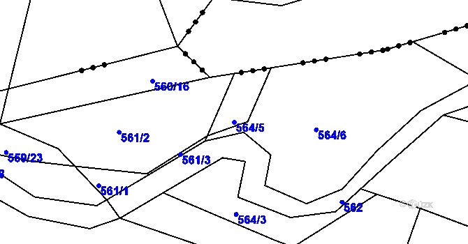 Parcela st. 564/5 v KÚ Štáblovice, Katastrální mapa
