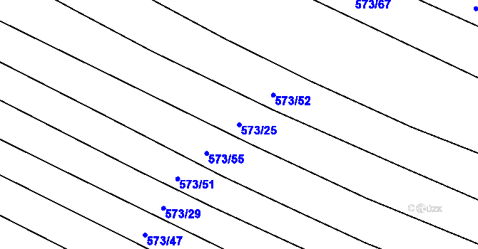 Parcela st. 573/25 v KÚ Štáblovice, Katastrální mapa