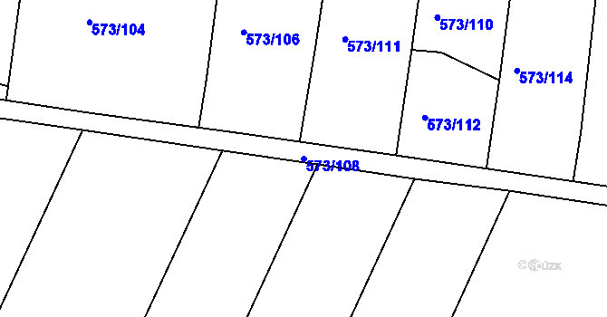 Parcela st. 573/108 v KÚ Štáblovice, Katastrální mapa