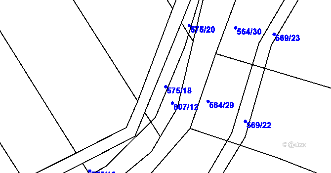 Parcela st. 575/18 v KÚ Štáblovice, Katastrální mapa
