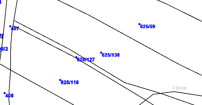Parcela st. 625/138 v KÚ Štáblovice, Katastrální mapa