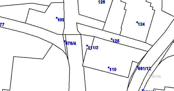 Parcela st. 111/2 v KÚ Štáblovice, Katastrální mapa