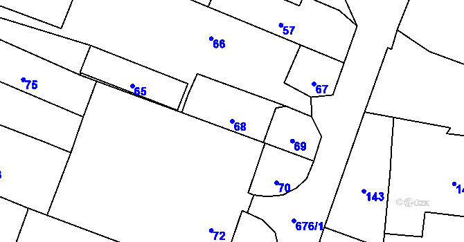 Parcela st. 68 v KÚ Štáblovice, Katastrální mapa