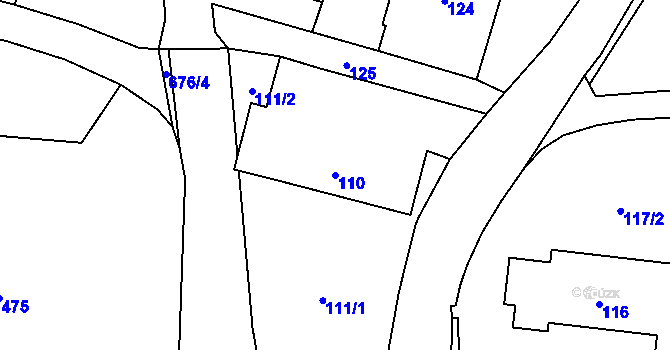 Parcela st. 110 v KÚ Štáblovice, Katastrální mapa