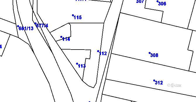 Parcela st. 112 v KÚ Štáblovice, Katastrální mapa