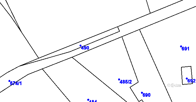 Parcela st. 485/3 v KÚ Štáblovice, Katastrální mapa