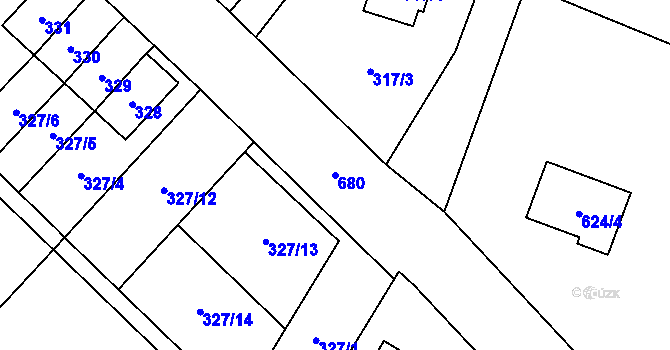 Parcela st. 680 v KÚ Štáblovice, Katastrální mapa