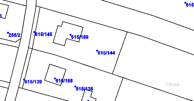 Parcela st. 615/144 v KÚ Štáblovice, Katastrální mapa