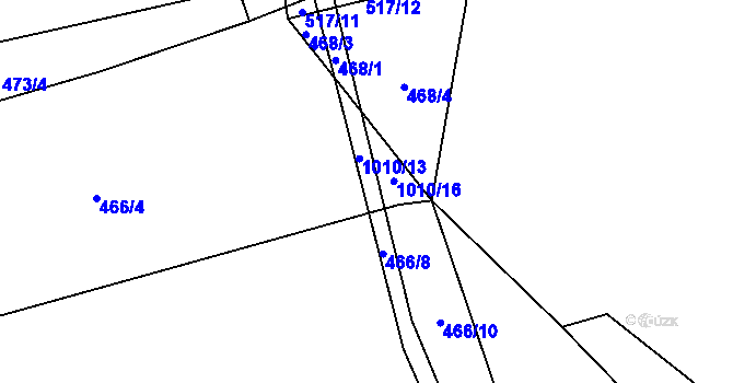 Parcela st. 466/2 v KÚ Šťáhlavy, Katastrální mapa