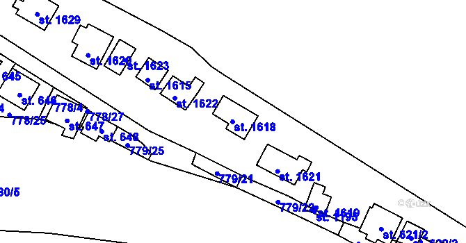 Parcela st. 780/17 v KÚ Šťáhlavy, Katastrální mapa