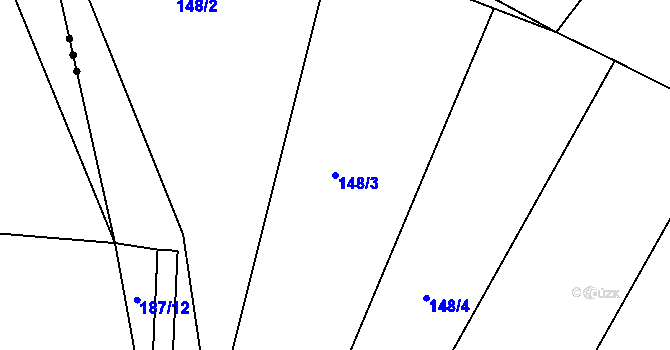 Parcela st. 148/3 v KÚ Šťáhlavy, Katastrální mapa
