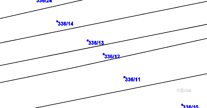 Parcela st. 336/12 v KÚ Šťáhlavy, Katastrální mapa