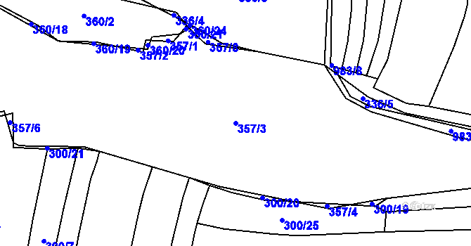 Parcela st. 357/3 v KÚ Šťáhlavy, Katastrální mapa