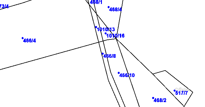 Parcela st. 466/8 v KÚ Šťáhlavy, Katastrální mapa