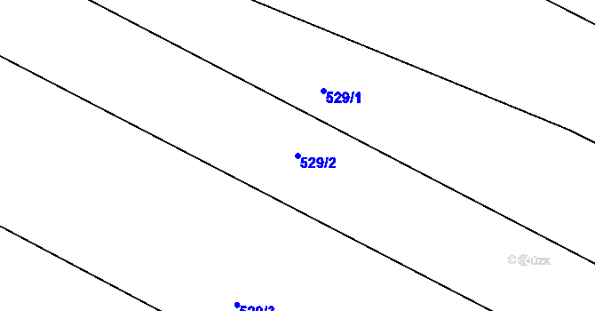 Parcela st. 529/2 v KÚ Šťáhlavy, Katastrální mapa