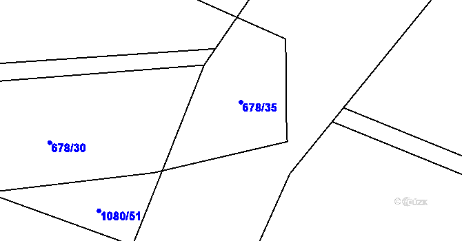 Parcela st. 678/55 v KÚ Šťáhlavy, Katastrální mapa