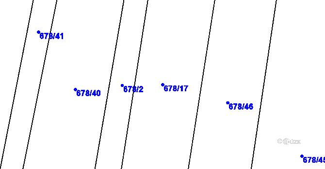 Parcela st. 678/17 v KÚ Šťáhlavy, Katastrální mapa