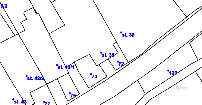 Parcela st. 39 v KÚ Štarnov, Katastrální mapa