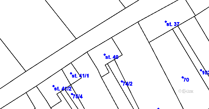 Parcela st. 40 v KÚ Štarnov, Katastrální mapa