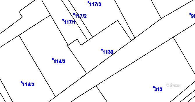 Parcela st. 141 v KÚ Štarnov, Katastrální mapa