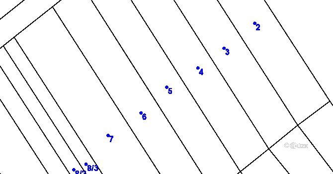 Parcela st. 5 v KÚ Štarnov, Katastrální mapa