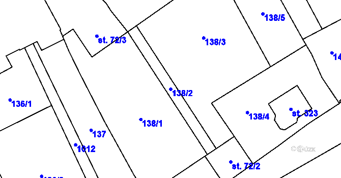 Parcela st. 138/2 v KÚ Štarnov, Katastrální mapa