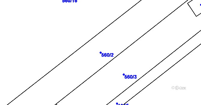 Parcela st. 560/2 v KÚ Štarnov, Katastrální mapa