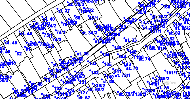 Parcela st. 969 v KÚ Štarnov, Katastrální mapa