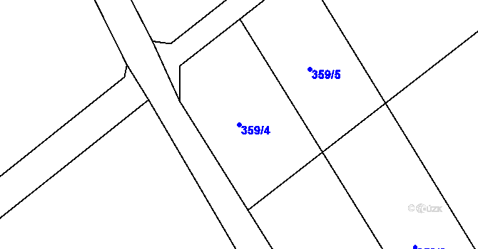 Parcela st. 359/4 v KÚ Štarnov, Katastrální mapa