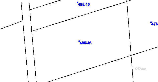 Parcela st. 485/46 v KÚ Štarnov, Katastrální mapa