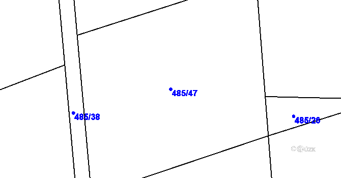 Parcela st. 485/47 v KÚ Štarnov, Katastrální mapa